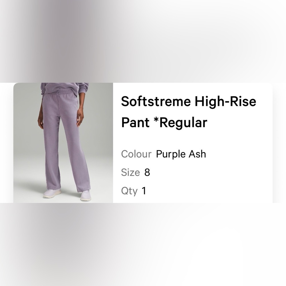 lululemon athletica Softstreme High-Rise Pant in Purple Ash - Picture 1 of 5